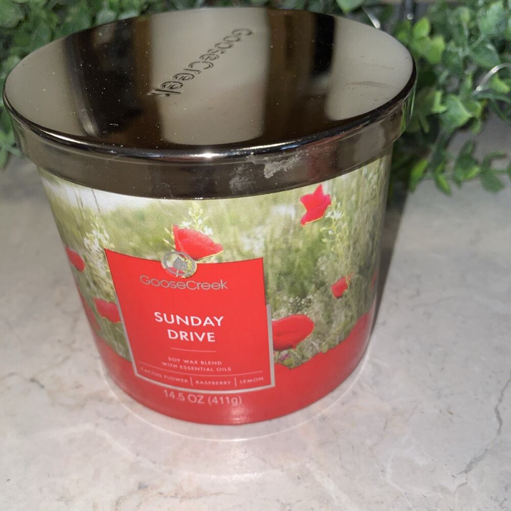 NEW Goose Creek 3 Wick Candle SUNDAY DRIVE 14.5 oz